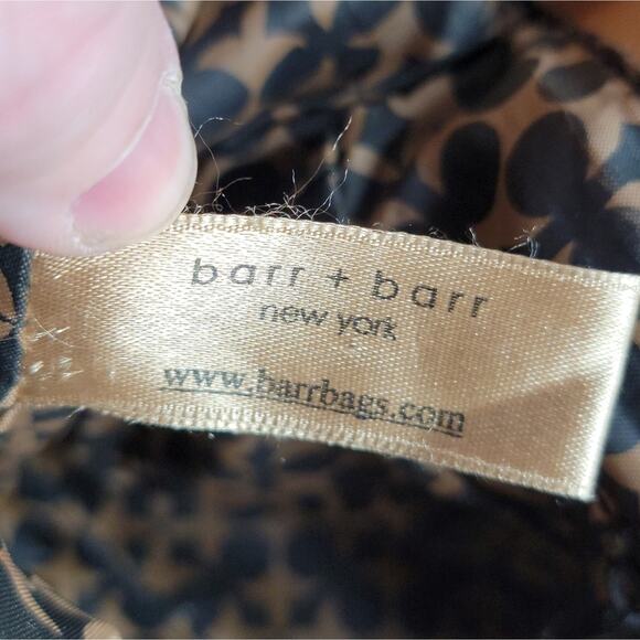 NWOT Barr + Barr Black & Brown Oversized Satchel Tote - Picture 10 of 11